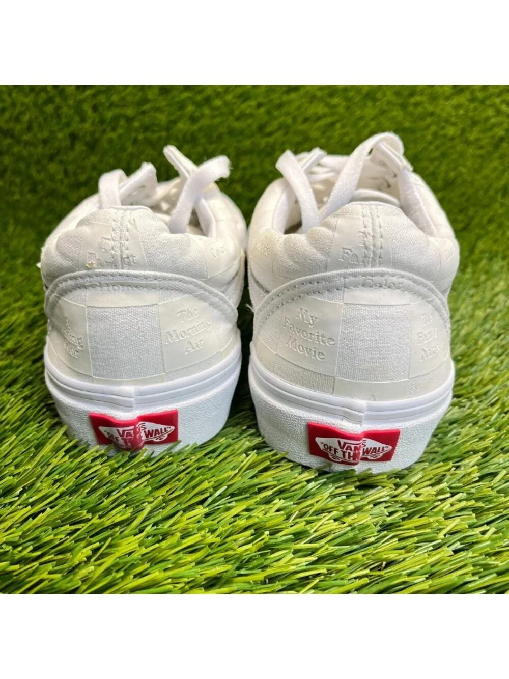 Vans Old Skool Mens Size 8.5 Beige White Athletic Walking Skate Shoes Sneakers_7